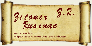 Žitomir Rusinac vizit kartica